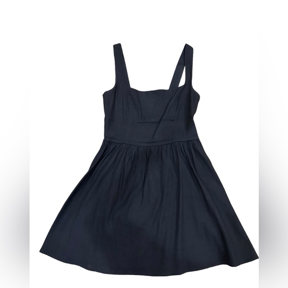 Stillwater Story Tank Mini Dress Linen Square Neck Corest Body Pockets - Picture 4 of 7